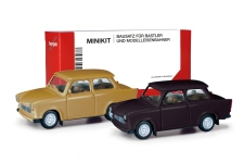 Herpa 013901-002 - H0 - Trabant 601 Limousine - ocker/schwarz (2 Stück)